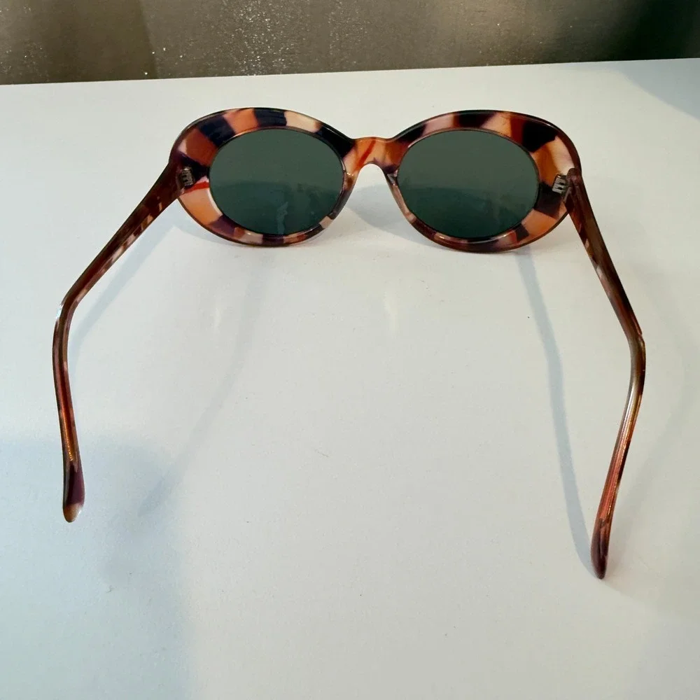Womens Oversized Oval Sunglasses Tortoiseshell Retro Mod Statement Eyewear